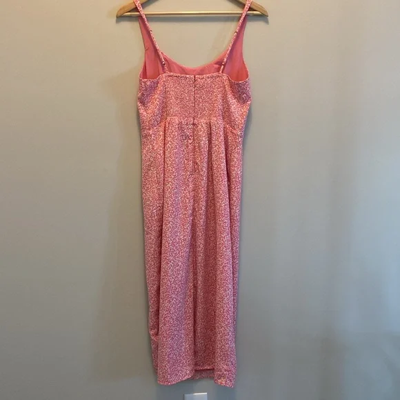 Abercrombie & Fitch Pink Dainty Floral Corset Midi Dress - Picture 7 of 7